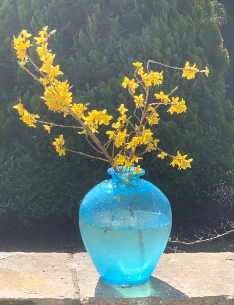 A Hand Blown, Large Turquoise Art Glass Vase - SOLD! - Image 11
