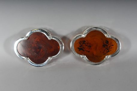 Pair of Wine Bottle Coasters with Faux Tortoiseshell centres - Image 6