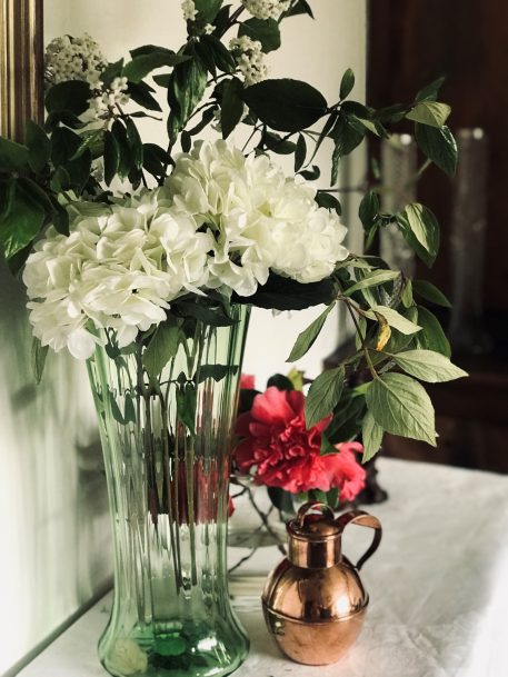 A Green Stuart Crystal of England Ribbed Glass Vase - Image 3