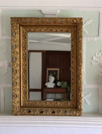 An Ornate Antique Gilt Mirror with Bevelled Glass in Good Condition