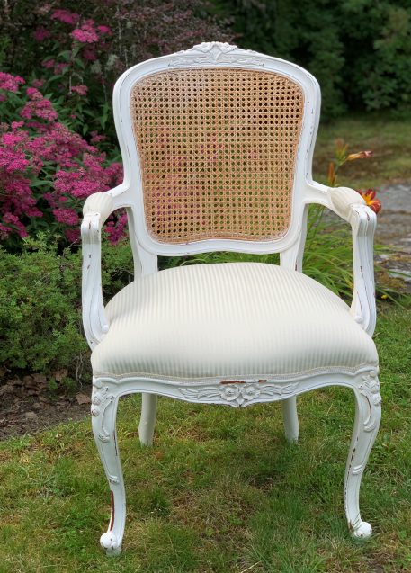 A Louis XV French Style Cane Back Fauteuil Armchair - Image 4