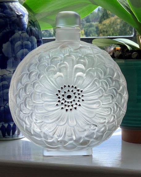 Lalique Frosted Glass Circular-Shaped Scent Bottle And Stopper