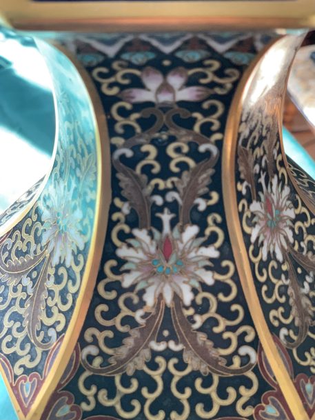 Pair of Hexagonal Cloisonné Vases - Image 7